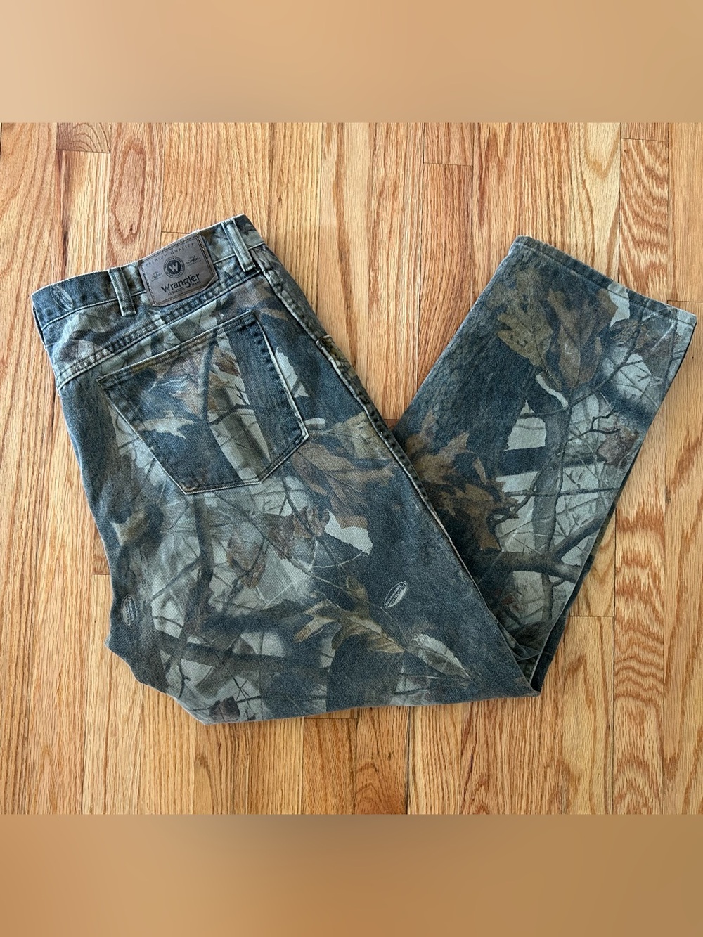 Wrangler Men’s Camouflage Jeans - Green/Brown/Gray